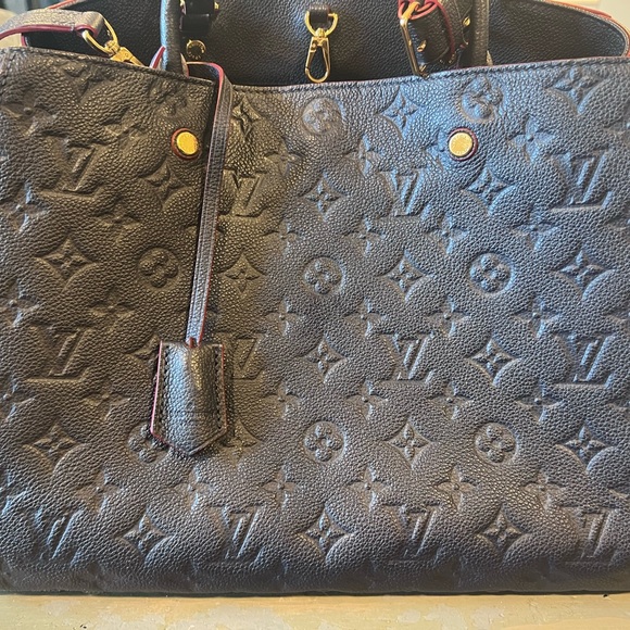 Louis Vuitton Navy Monogram Empreinte Montaigne MM - Picture 5 of 17